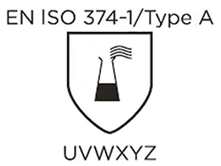EN ISO 374-1:2016/Type A bescherming tegen chemicaliën